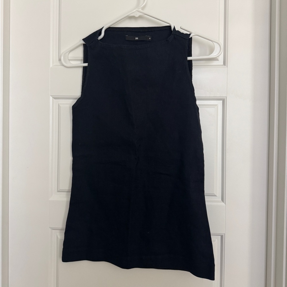 Anthropologie Jarbo Womens Linen Blend Sleeveless Tank Top Blouse Size 36